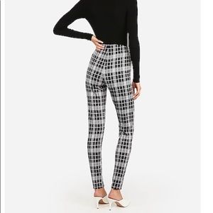 NWT, Express black and white leggings, size large
